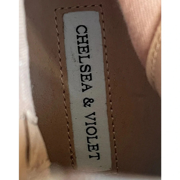 Chelsea & Violet Brown Miley Suede Studded Back-Tie Block Heel Booties Size 8 - Picture 9 of 9